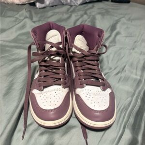 Jordan Women's Purple and White Sneakers